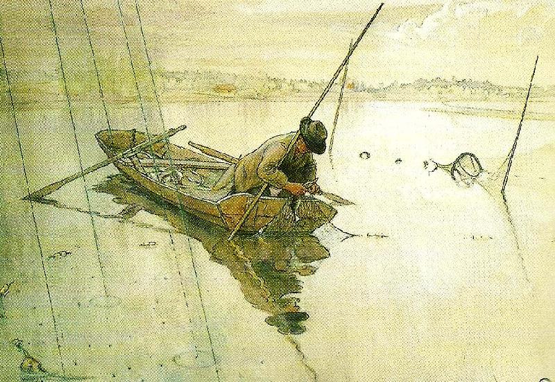 Carl Larsson fisket oil painting image